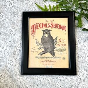 Black Framed The Owls Serenade Poster 8x10